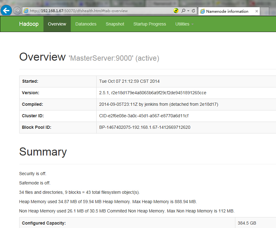 centos6.4设备hadoop-2.5.1（完全分布式）