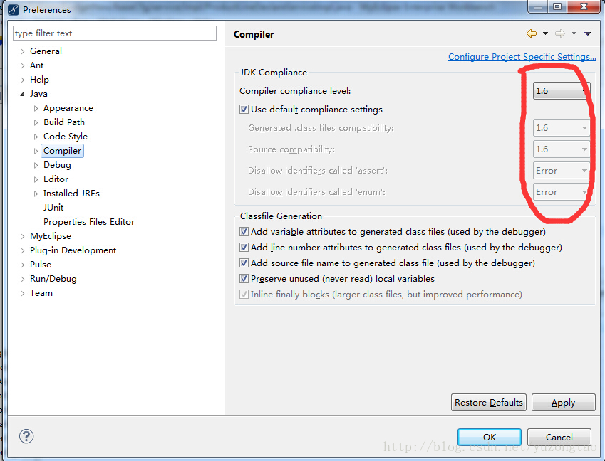  description resource path location type java compiler level does