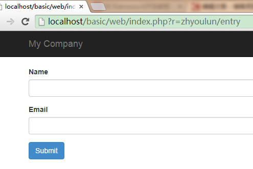 Yii Framework2.0开发教程（2）使用表单Form