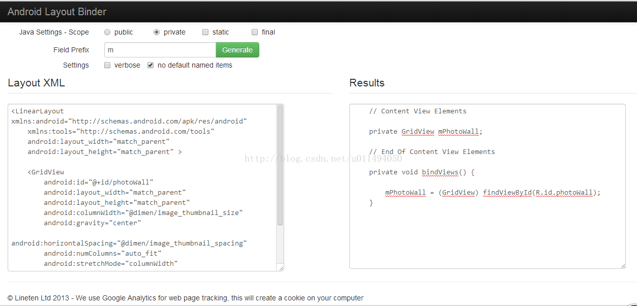 【Android】Android Layout Binder——根据layout布局文件自动生成findViewById的java代码的神器