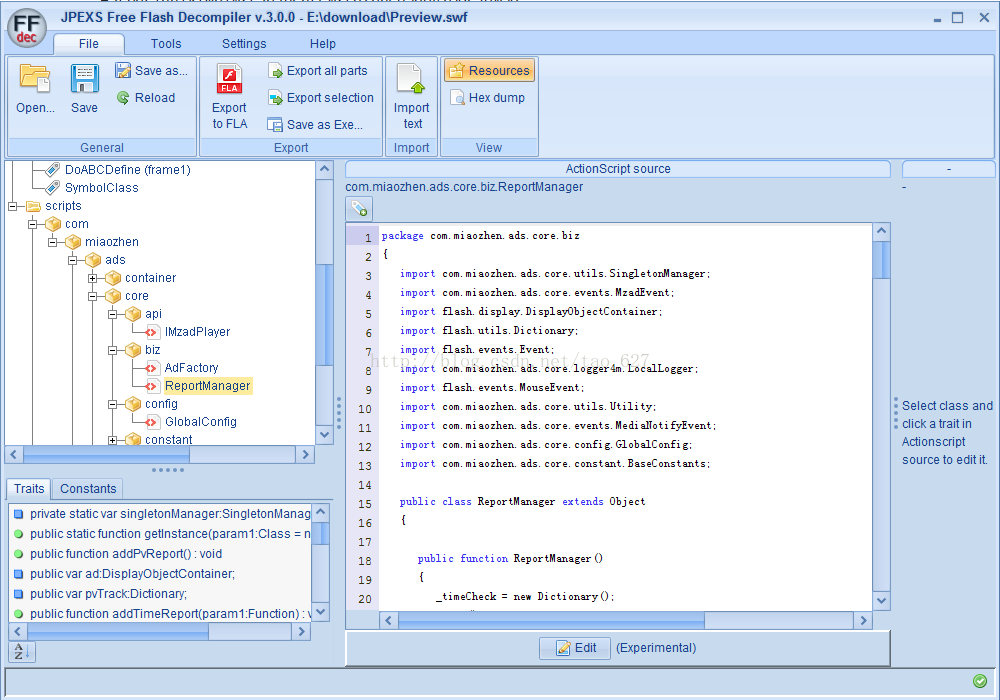 Window7 安装开源swf反编译软件JPEXS Free Flash Decompiler(FFdec)实录