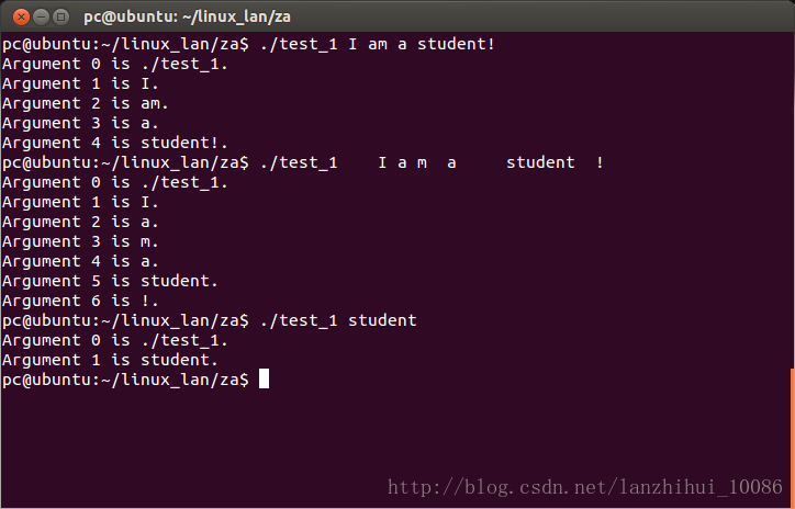 linux学习之二十二---命令行参数分析