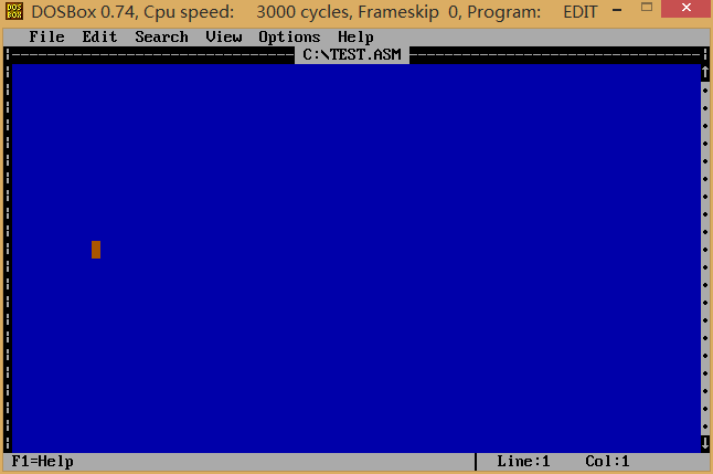 Win8下用DOSBox编写汇编语言