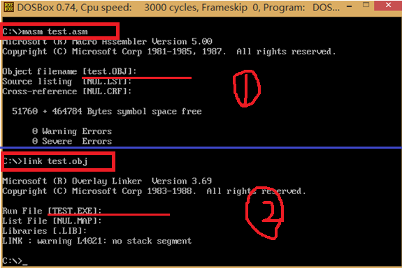 Win8下用DOSBox编写汇编语言