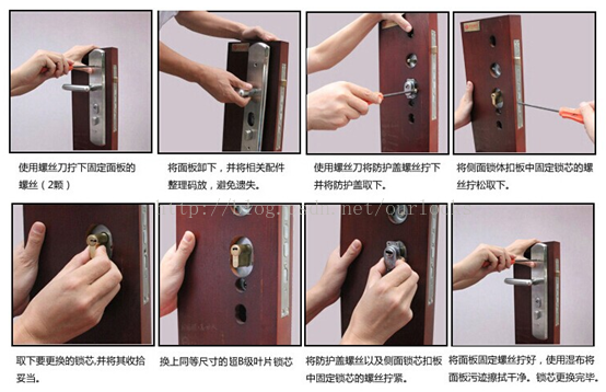 防盗门如何换锁芯