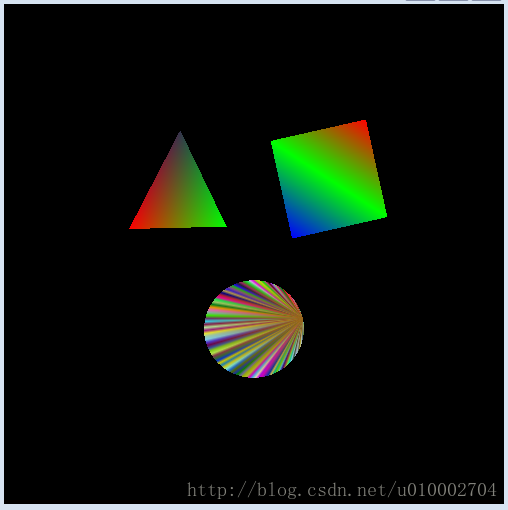 Qt_OpengGL：平面图形的着色渲染小测