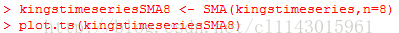 計算機生成了可選文字: >klnq3time3erle3SMAS＜一SMA(klnq3timeserles,n=8)>plat.t3(klnq3ti瓦e3erle55HAS)