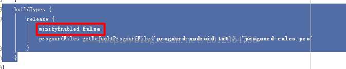 Could not find method runProguard() for arguments [false] on BuildType_Decorated{