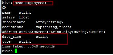 Hive data types