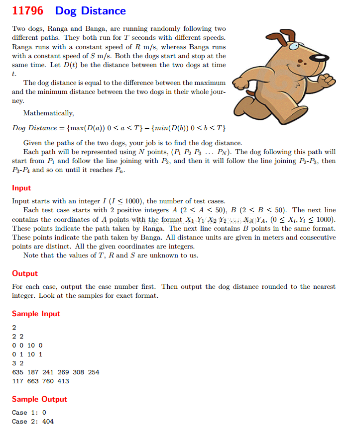 Uva Dog Distance 计算几何 求最大距离和最小距离之差 Rocky0429 程序员its401 程序员its401