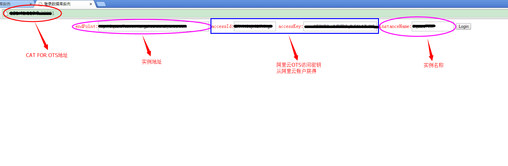 实例登录
