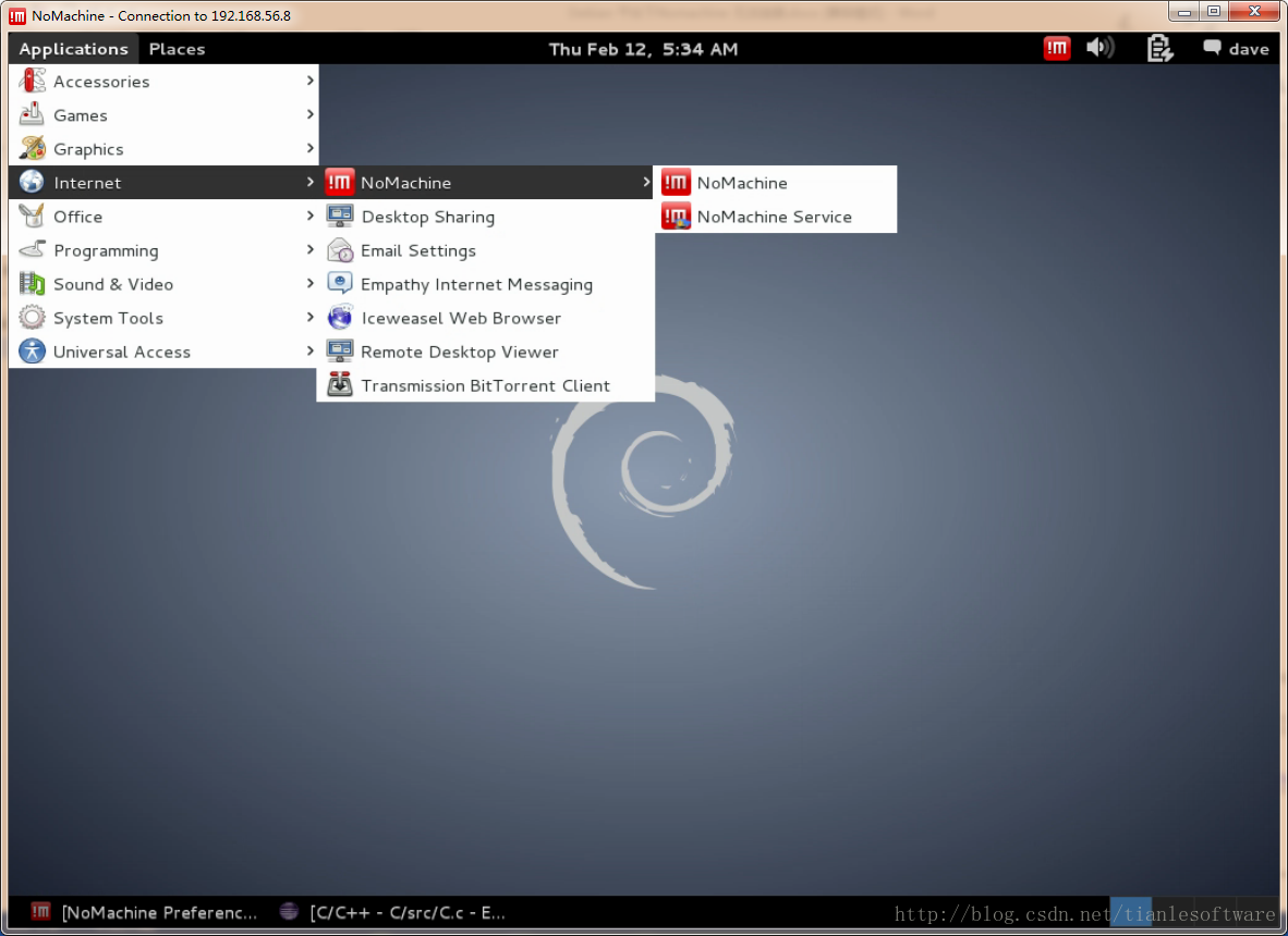 Debian 平台 NoMachine 安装配置后 无法连接