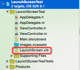 首先删除LaunchScreen.xib文件