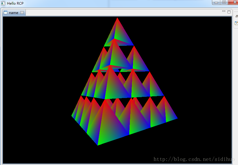 Eclipse下的SWT的OpenGL开发（实例及源码）RCP旋转的彩色三棱锥