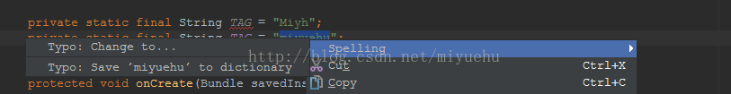 spellchecker inspection helps locate typos and misspelled in your code,comments and l