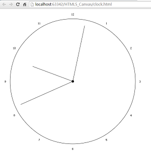 html5实现的clock截图