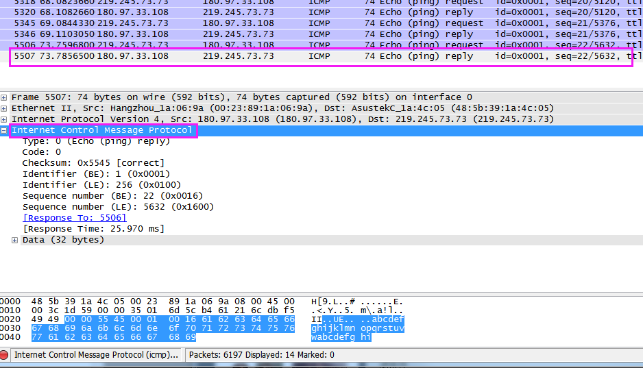 wireshark ping