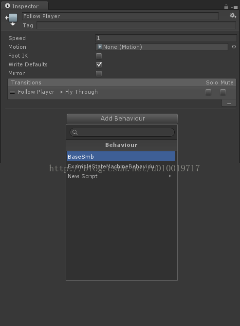 （三）Unity5.0新特性------动画的StateMachineBehaviours