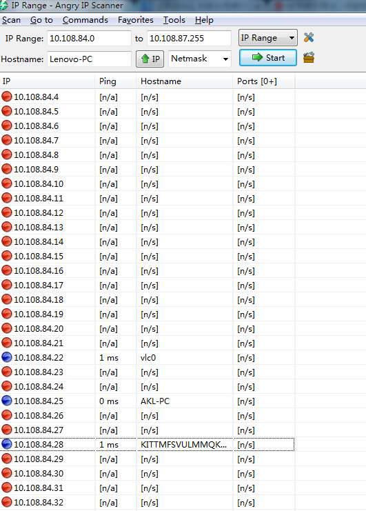 Angry IP Scanner 获取设备的IP
