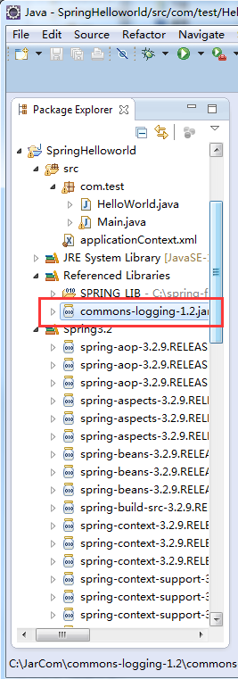 Spring配置与第一Spring HelloWorld