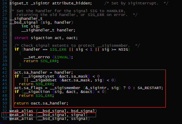 源码剖析signal和sigaction的区别[通俗易懂]