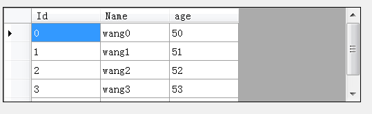 灰色方块就是控件的DataGridView控件的样子