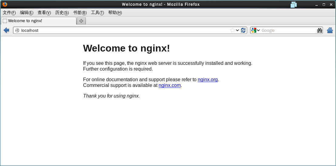 nginx服务运行成功