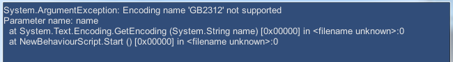 'GB2312'  not supported