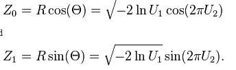 常见的高斯取样公式