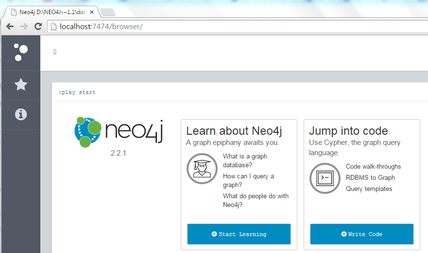 neo4j brower page