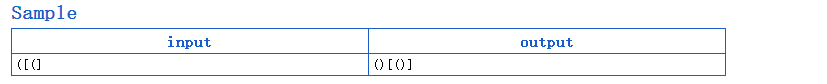 URAL 1183.Brackets Sequence     （ DP+记录路径）