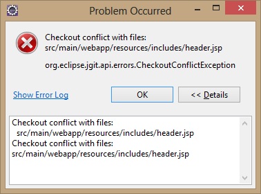 Checkout conflict with files. How do I proceed?