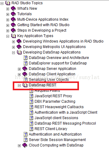 Delphi  XE8帮助中的REST相关内容。