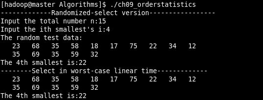 算法导论 第九章：顺序统计量（Order Statistic）