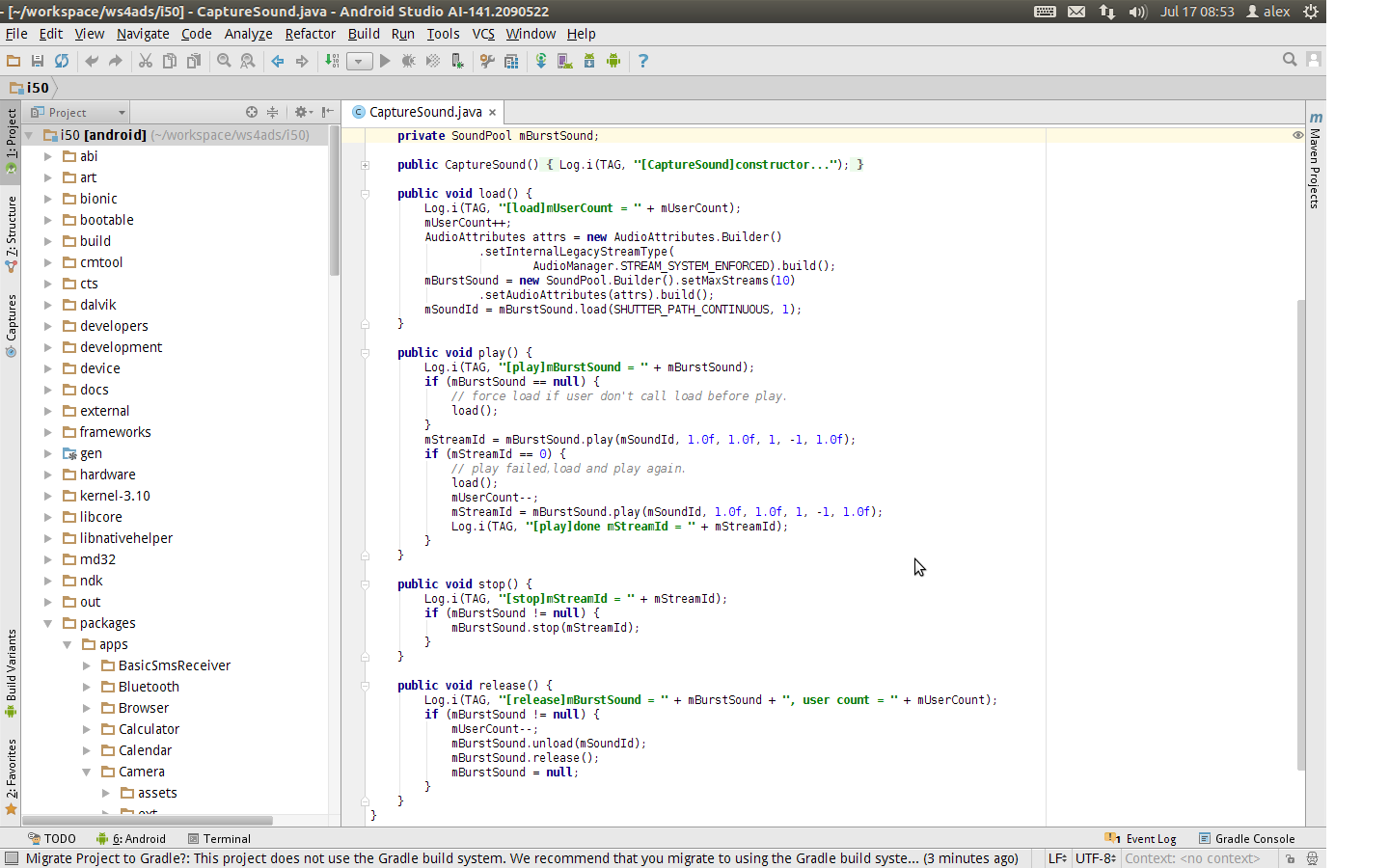 Lollipop with Android studio