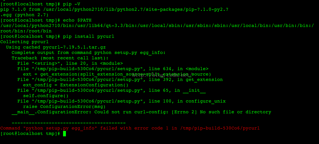 CentOS 6.3+Python 2.7.10安装pycurl遇到的问题汇总