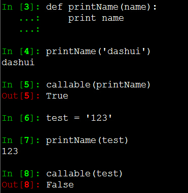 函数定义及callable()