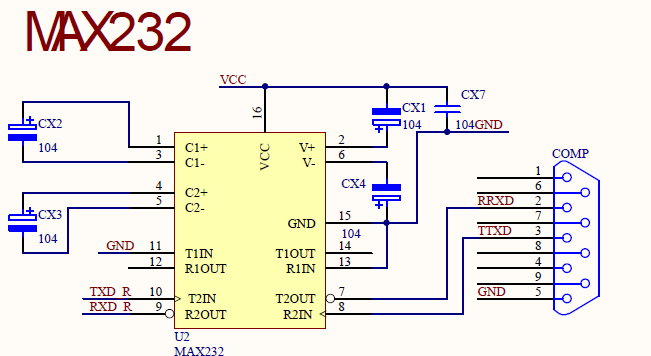 max232典型电路图图片