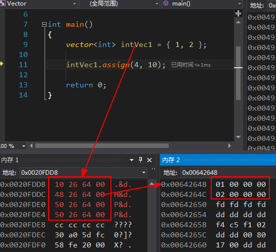 vector assign vs copy