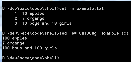 Linux中使用sed命令替换字符串