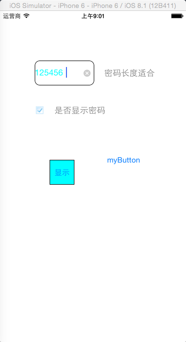 点击button后密码显示