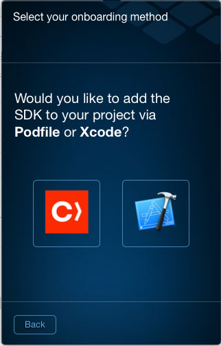 选择使用cocoapod或者是xcode的方式集成插件