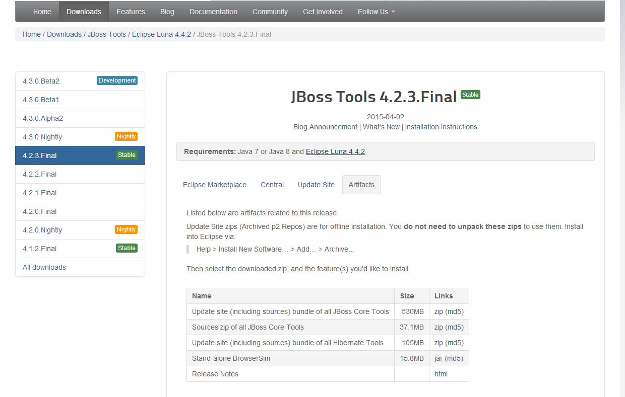 下载jbosstools-4.2.3.Final_2015-03-26_23-05-30-B264-updatesite-hibernatetools