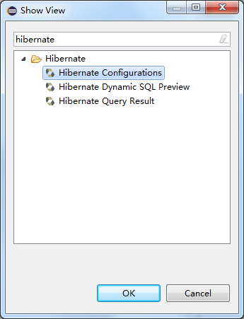 启动hibernate configuration视图