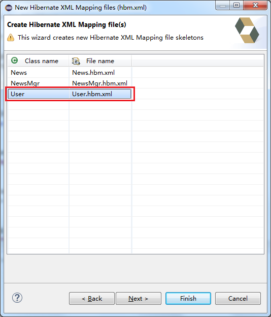 Create Hibernate XML Mapping file(s)