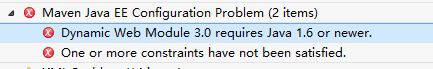 Dynamic Web Module 3.0 requires Java 1.6 or newer