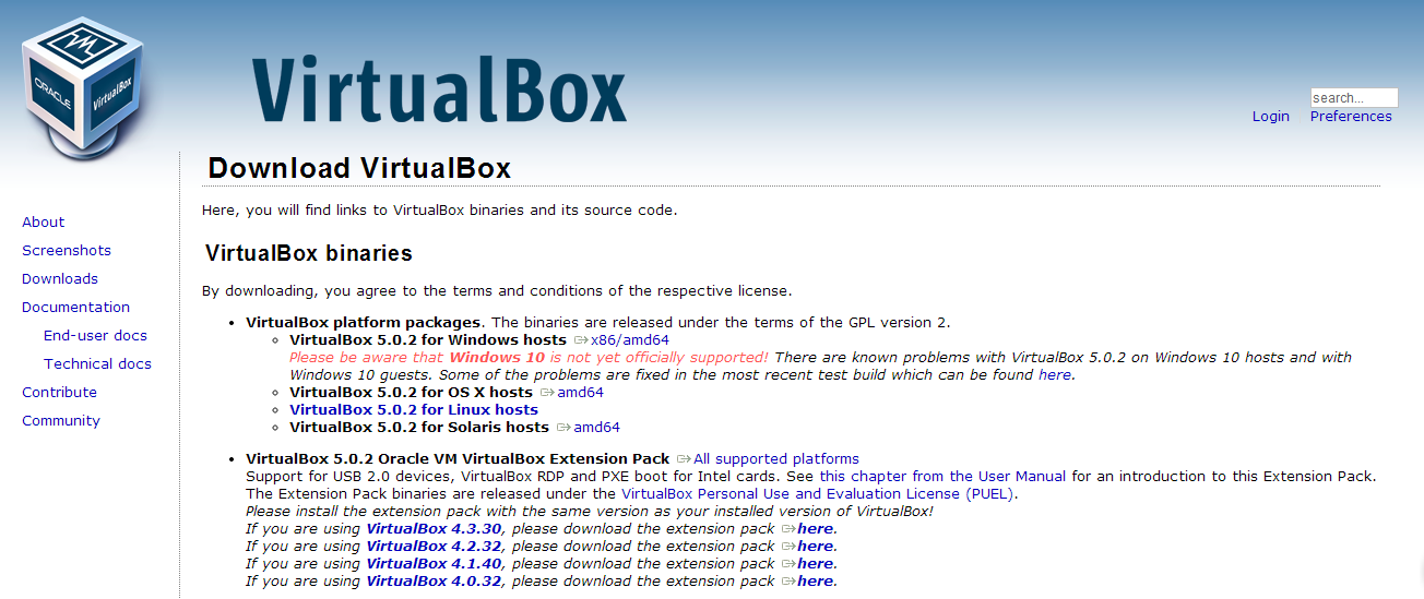VirtualBox 5.0