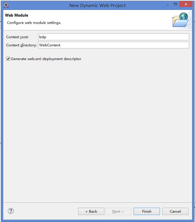 Configure web module settings 对话框勾选 Generate web.xml deployment descriptor 选项
