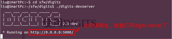 启动digits server