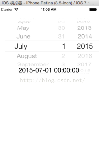 iphone开发UI组件之UIDatePicker日期选择组件的预习